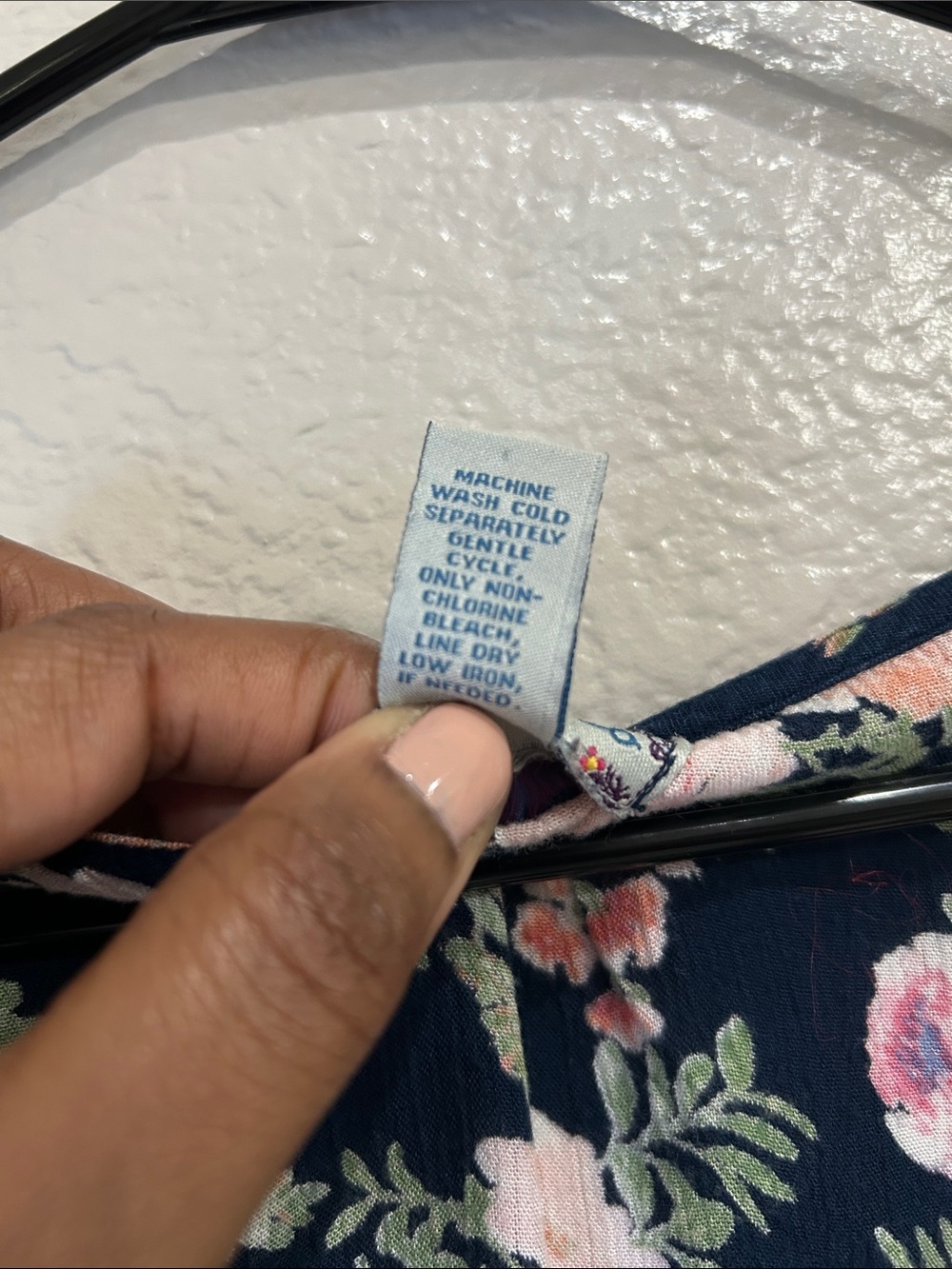 Studio West Women’s Navy Midi Dress Pink Floral Print Sz XL Ruffle Summer TC0013 - Picture 4 of 7